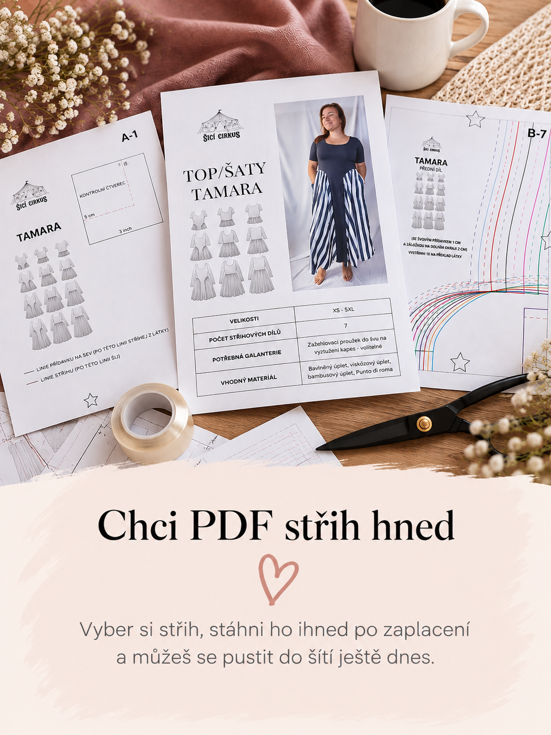 PDF střihy k vytištění