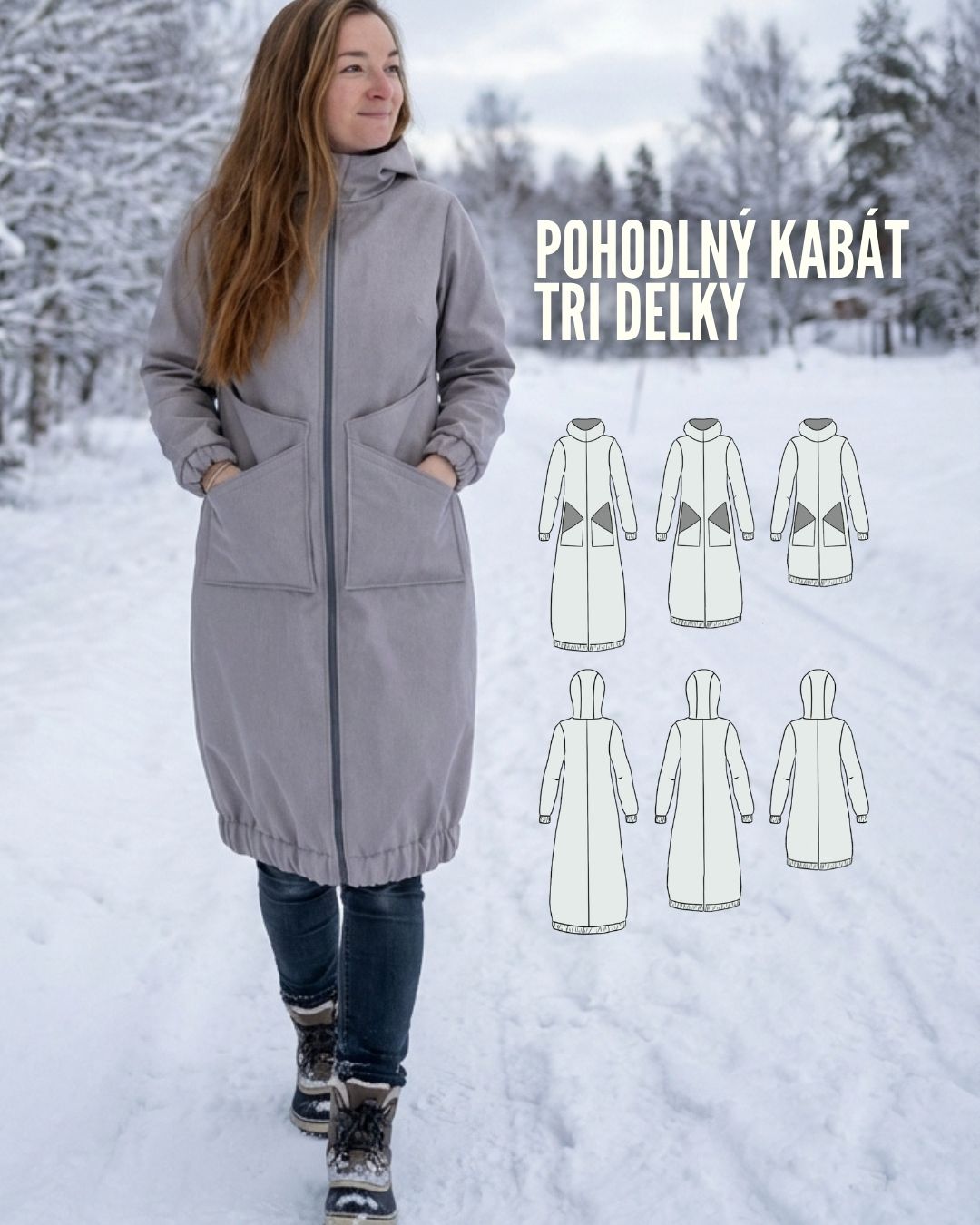 Kabát Olivia - PDF střih