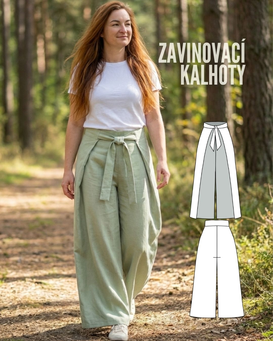 Kalhoty Amélie - PDF střih