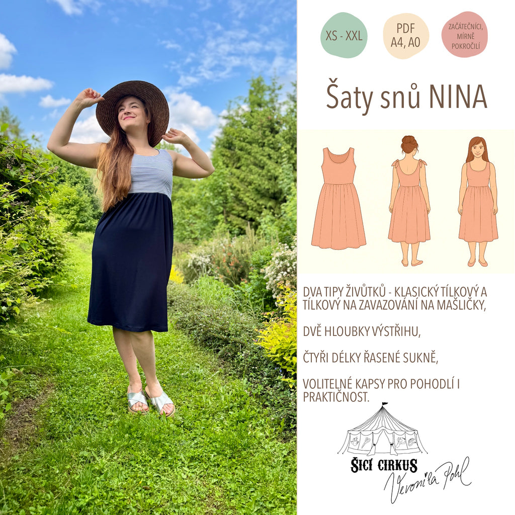 Šaty snů NINA - PDF střih
