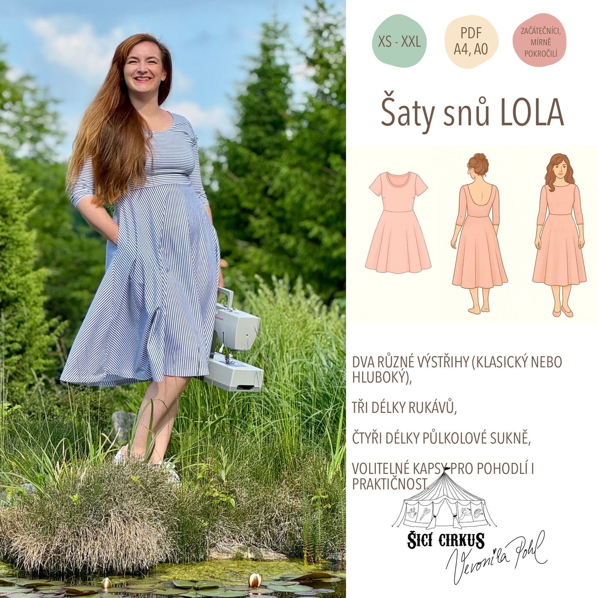 Šaty snů LOLA - PDF střih