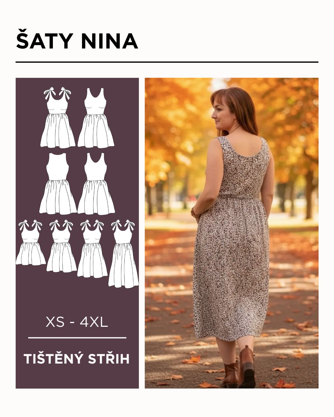 Šaty NINA - PAPÍROVÝ střih