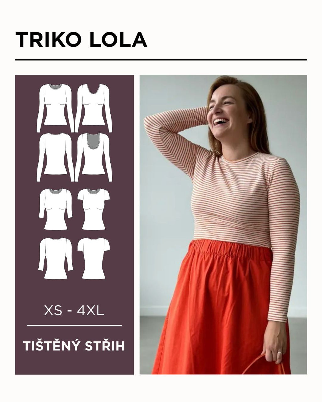 Triko LOLA - PAPÍROVÝ střih