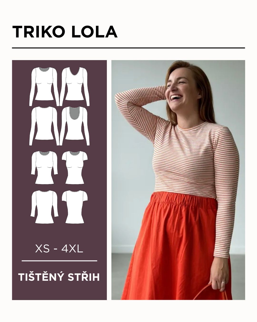 Triko LOLA - PAPÍROVÝ střih