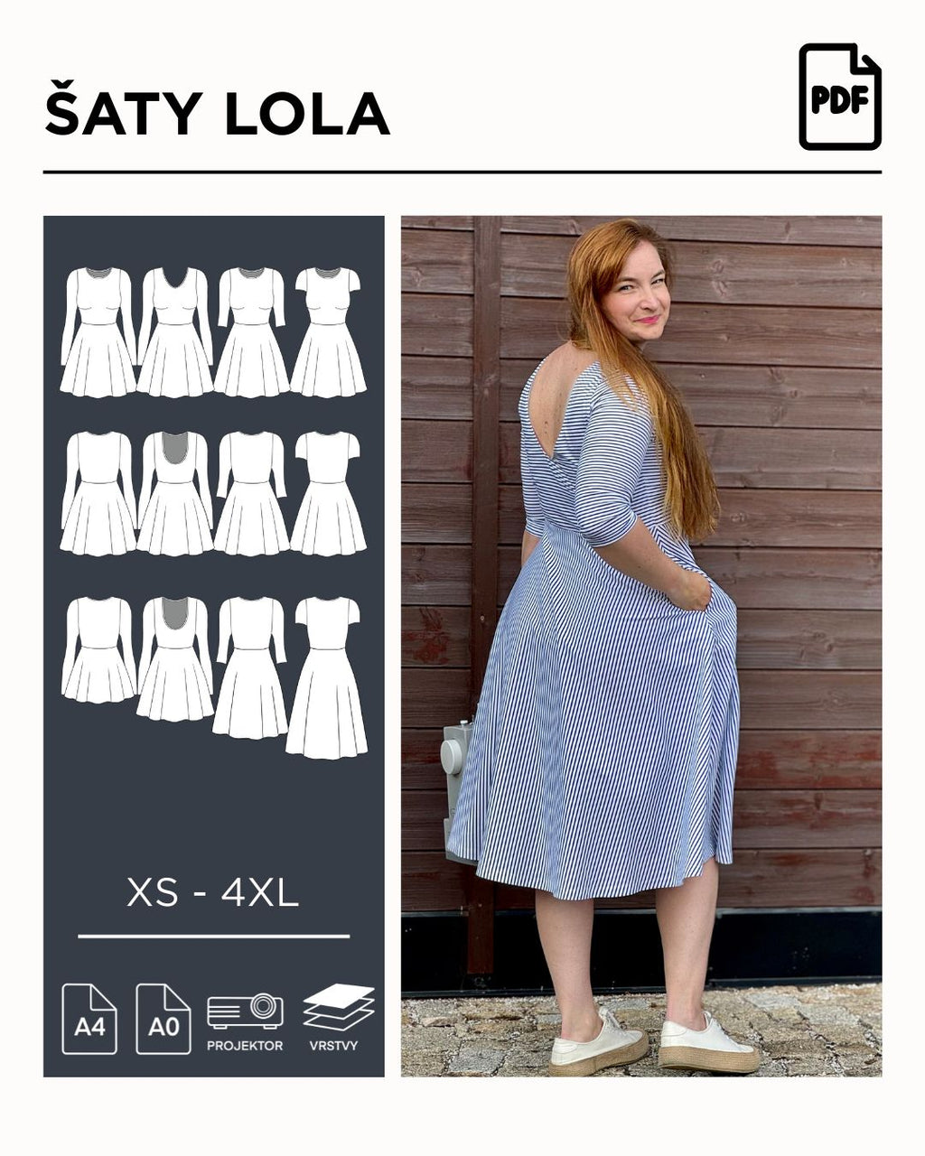 Šaty LOLA - PDF střih