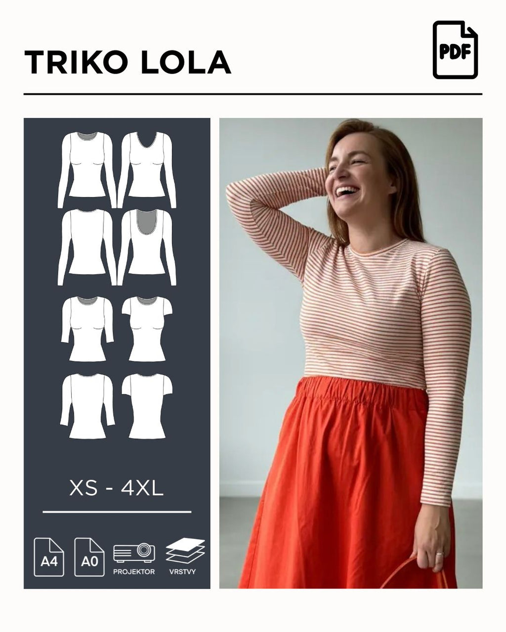 Triko LOLA - PDF střih