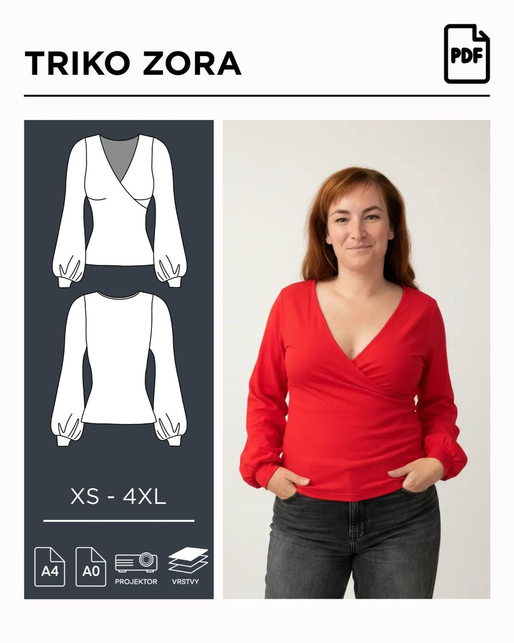 Překřížené triko Zora