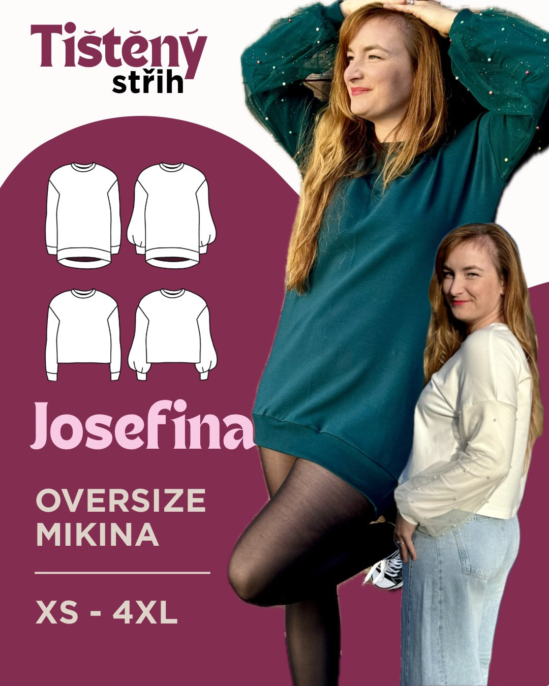 Mikina Josefina - PAPÍROVÝ střih