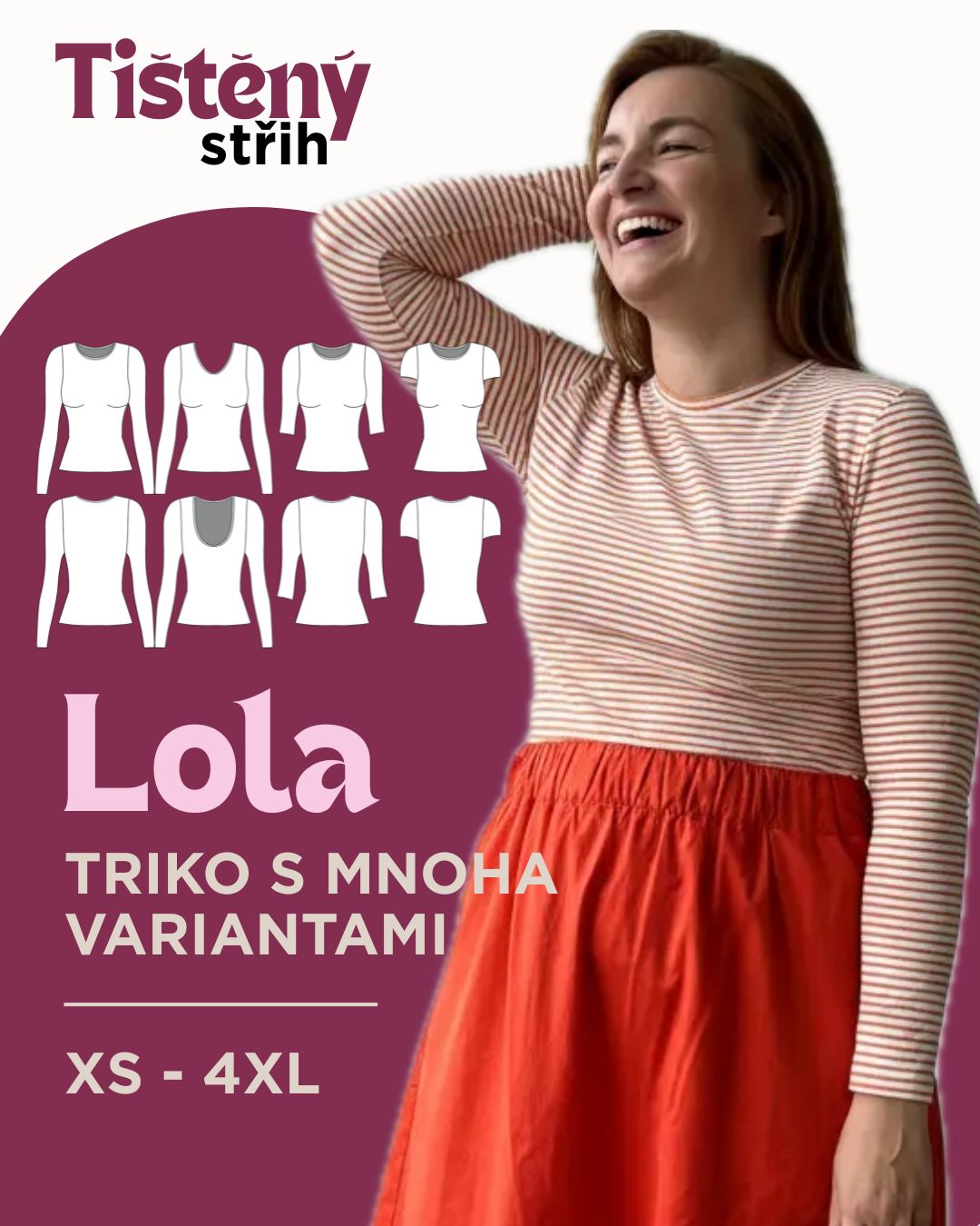 Triko LOLA - PAPÍROVÝ střih