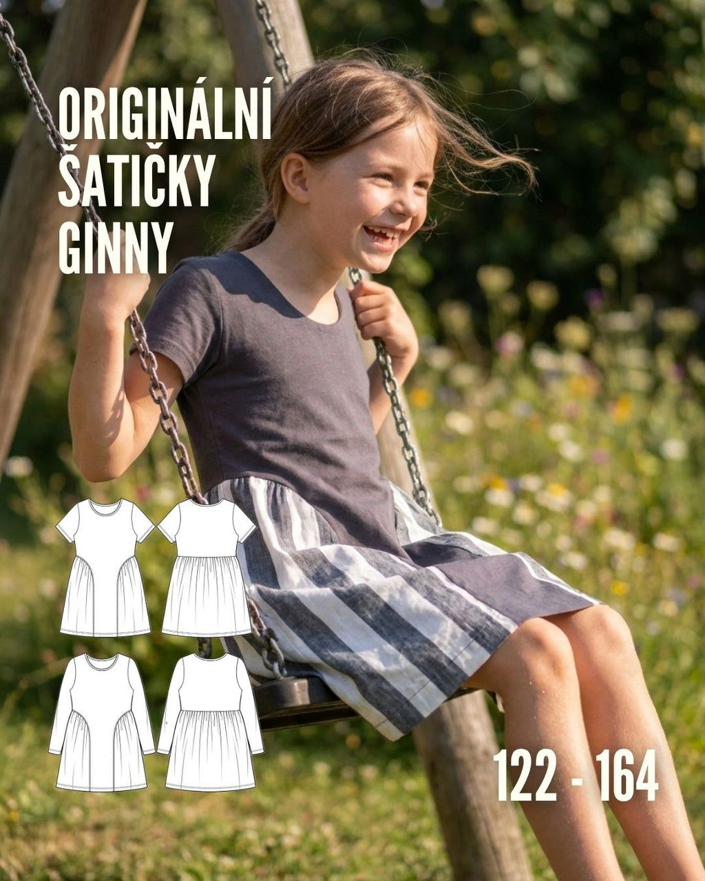 Šatičky GINNY 122-164 - PAPÍROVÝ střih